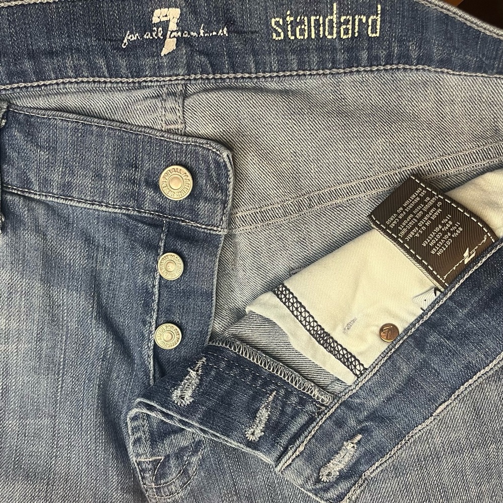 7 For All Mankind Men's "The Standard" Straight Leg Jeans Blue Wash 34x33.5 - Picture 5 of 7
